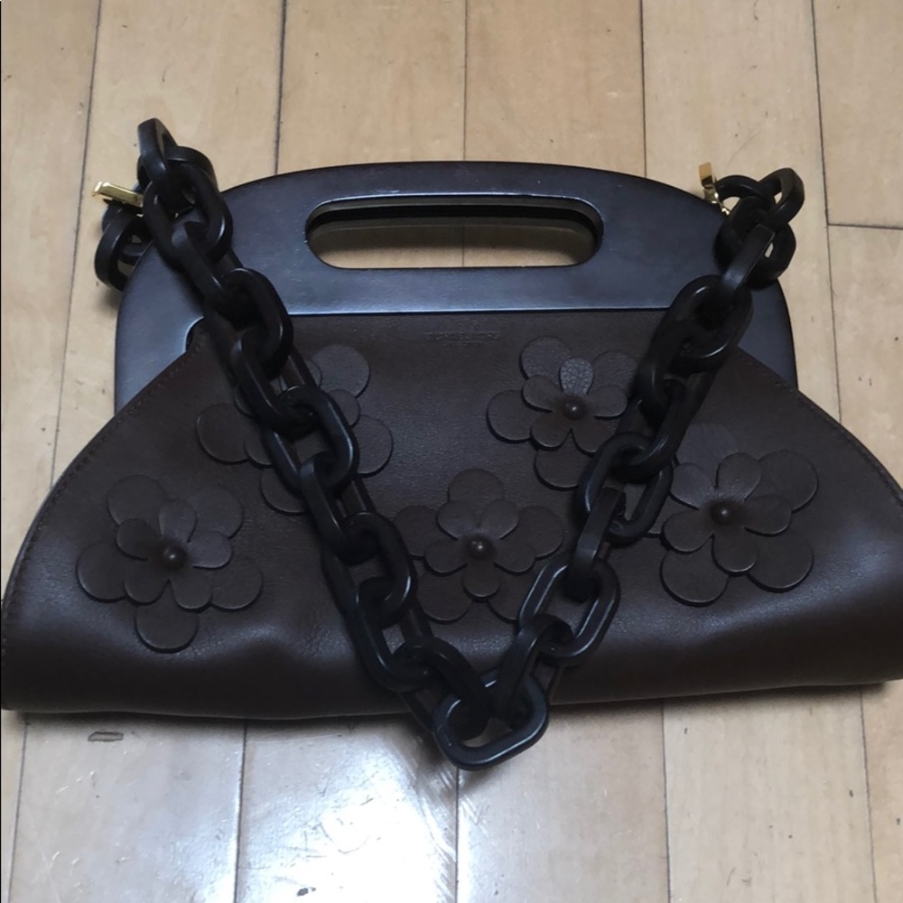 Michael Kors collection leather bag with wood det - Picture 1 of 8